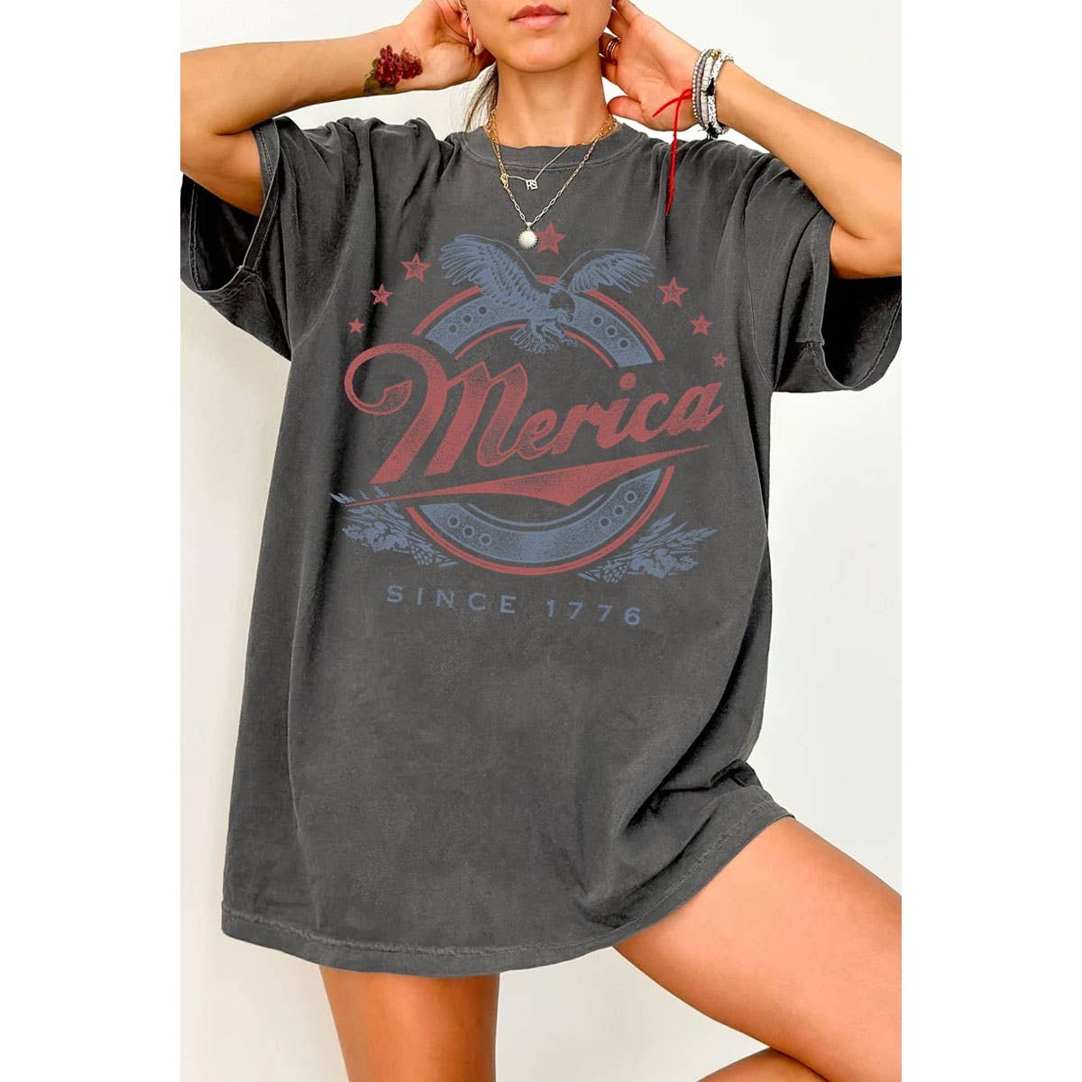MERICA OVERSIZED GRAPHIC TEE