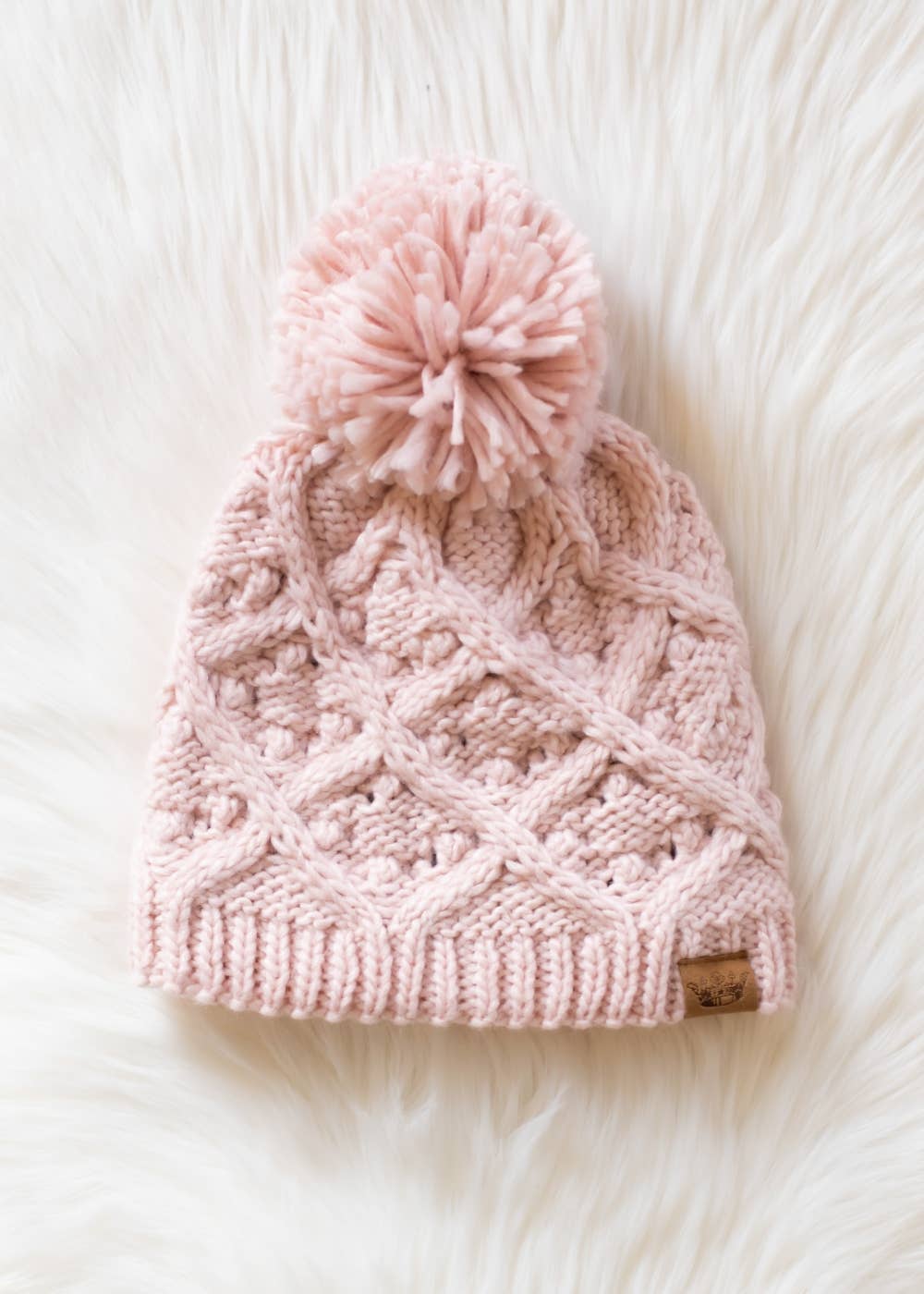Blush Knit Pom Hat