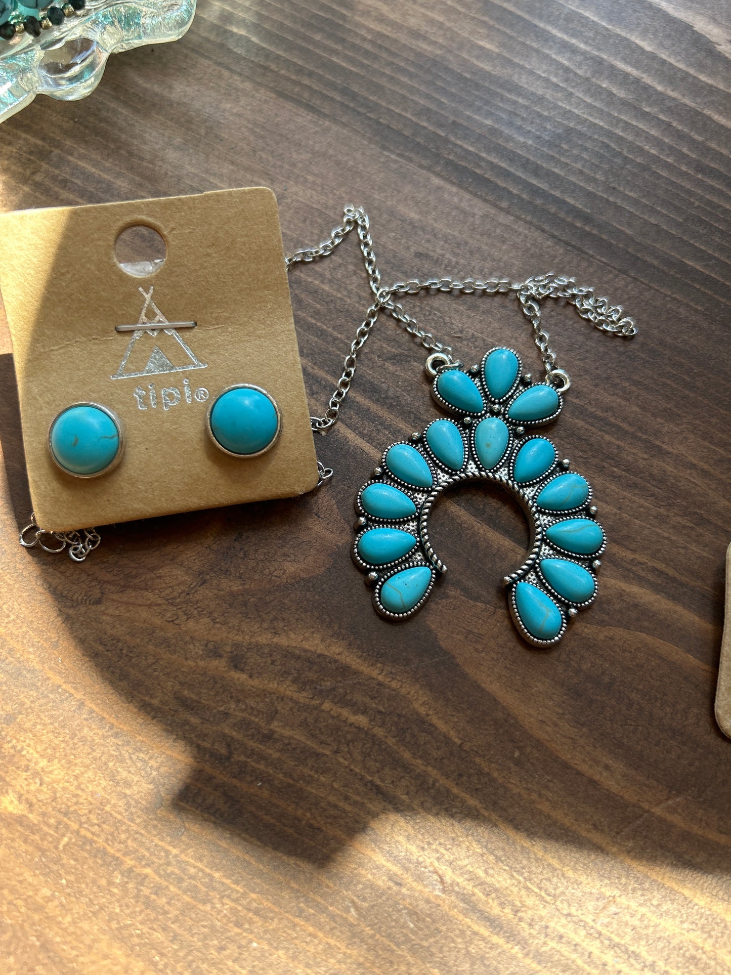 Turquoise Necklace and Earings set