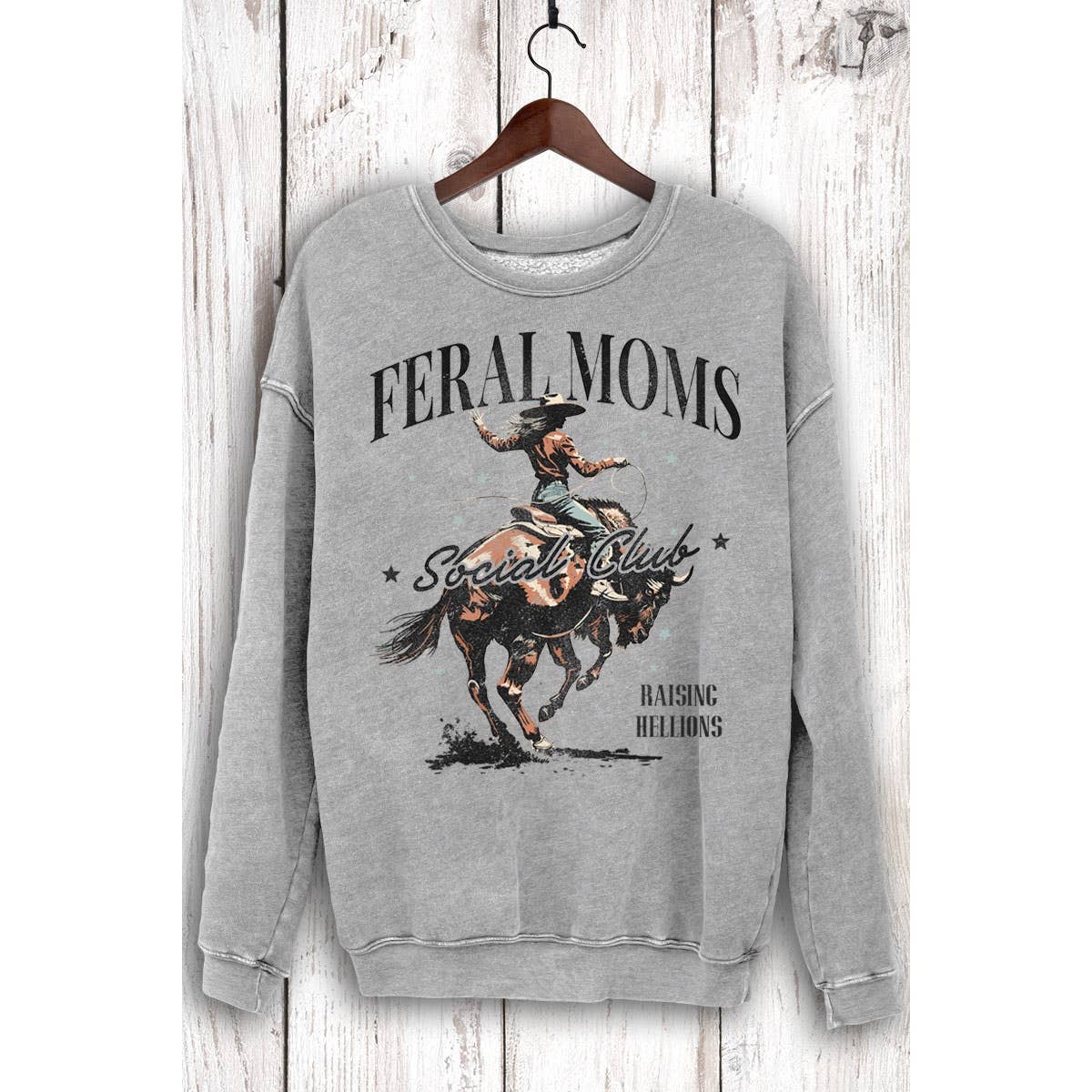 FERAL MOMS SOCIAL CLUB MINERAL SWEATSHIRTS