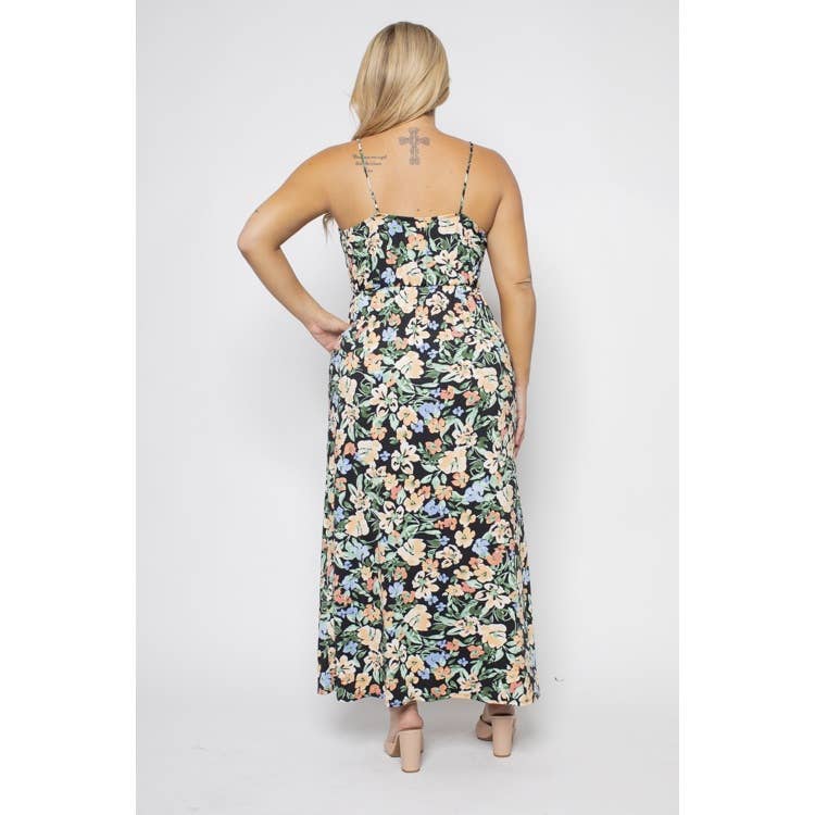 Green floral Dress