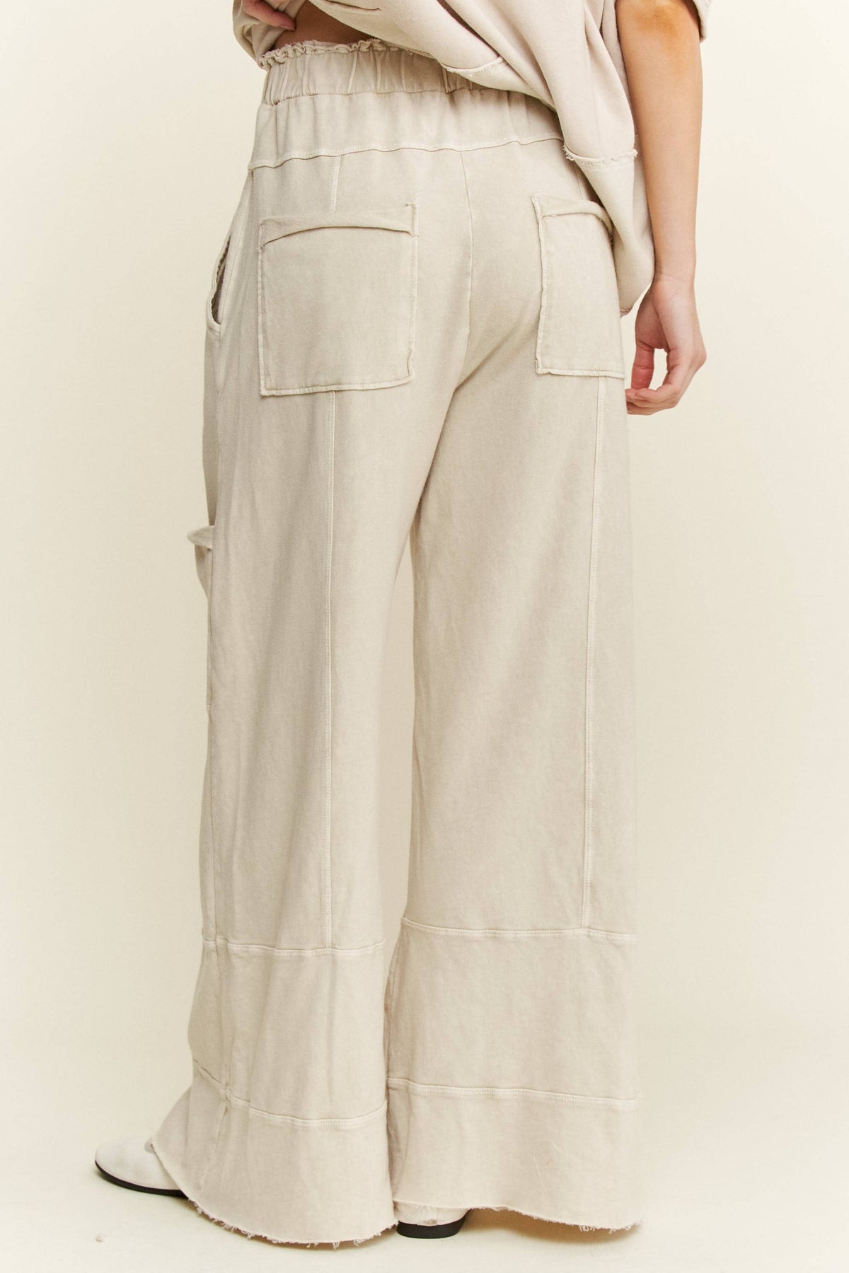 BEST Mineral Wash Wide leg Cropped pants HP5524