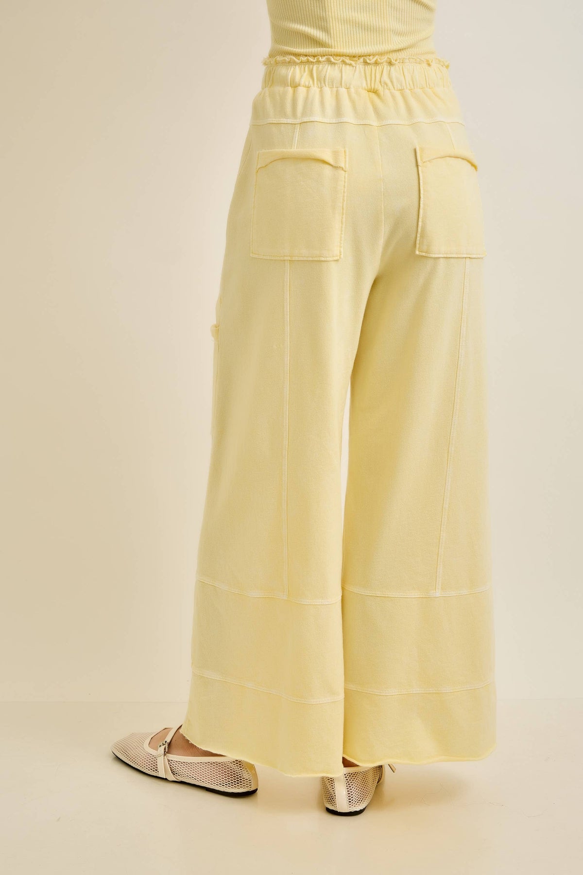 BEST Mineral Wash Wide leg Cropped pants HP5524