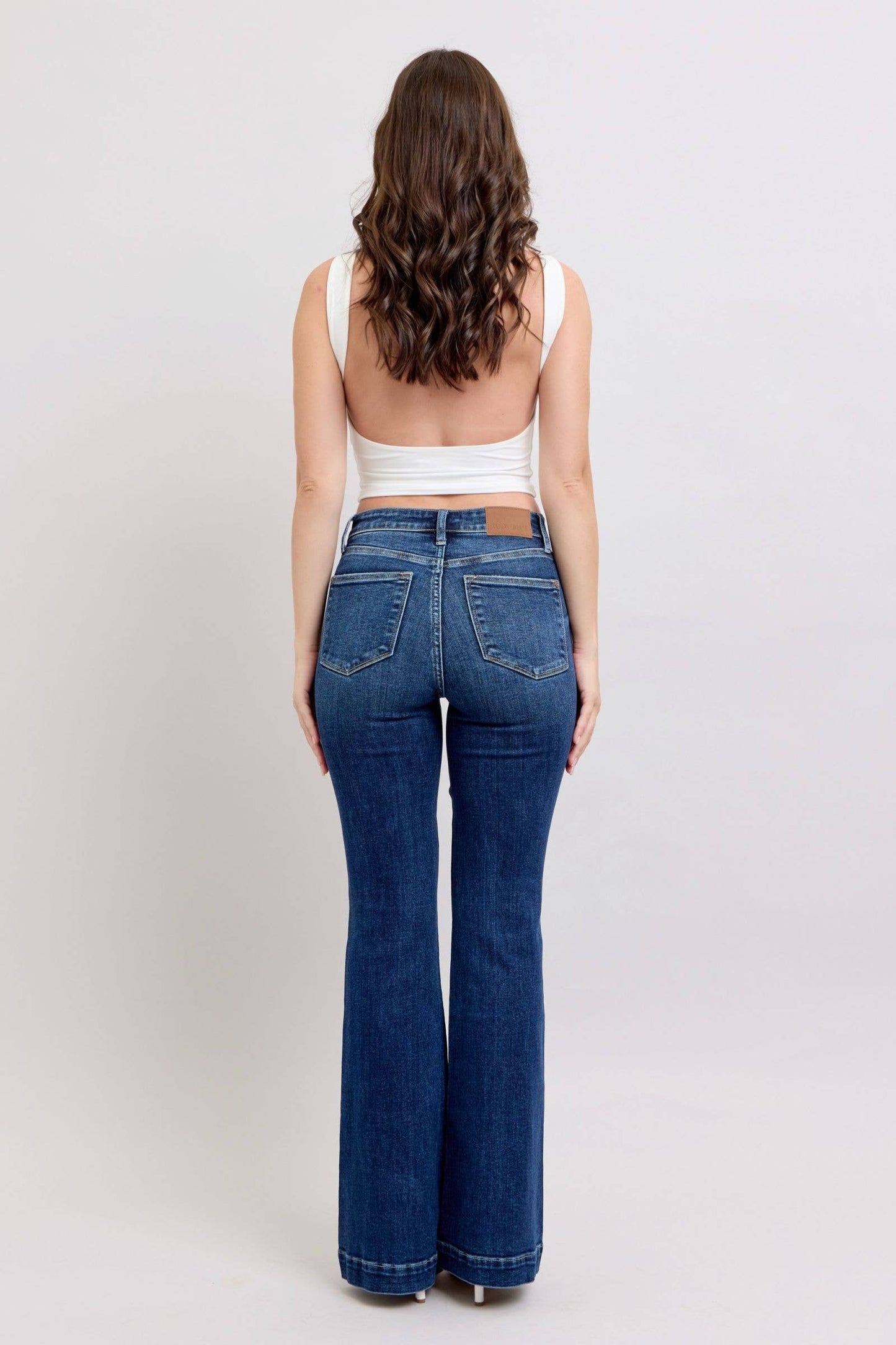 Judy Blue High Waist Dark Wash Trouser Flare