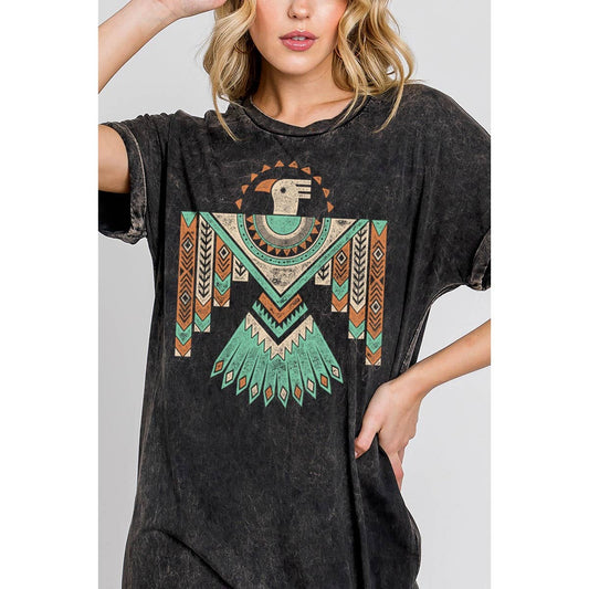 AZTEC ROAM MINERAL GRAPHIC DRESS