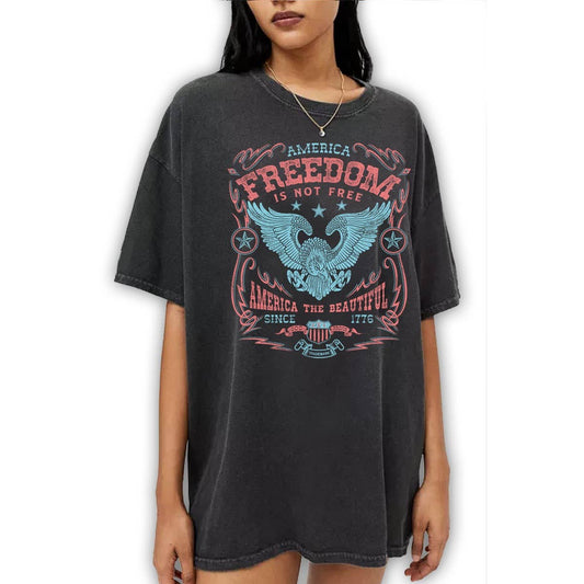AMERICA FREEDOM OVERSIZED GRAPHIC TEE