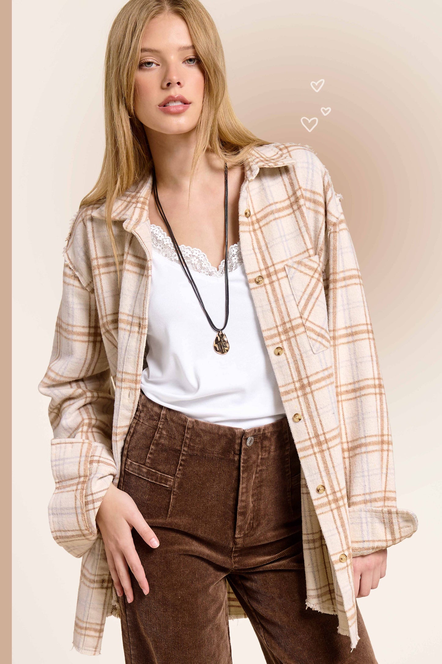 Mineral Washed Button-Down Soft Fabric Plaid Shirts