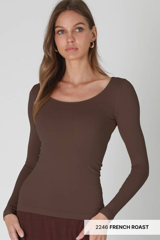 NS5127 - Long Sleeve Scoop Neck Top