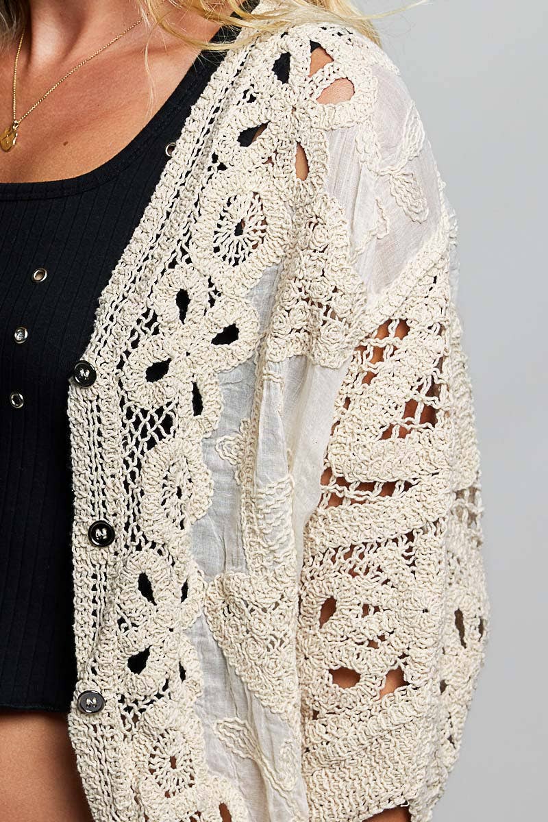 Crochet Cardigan Top