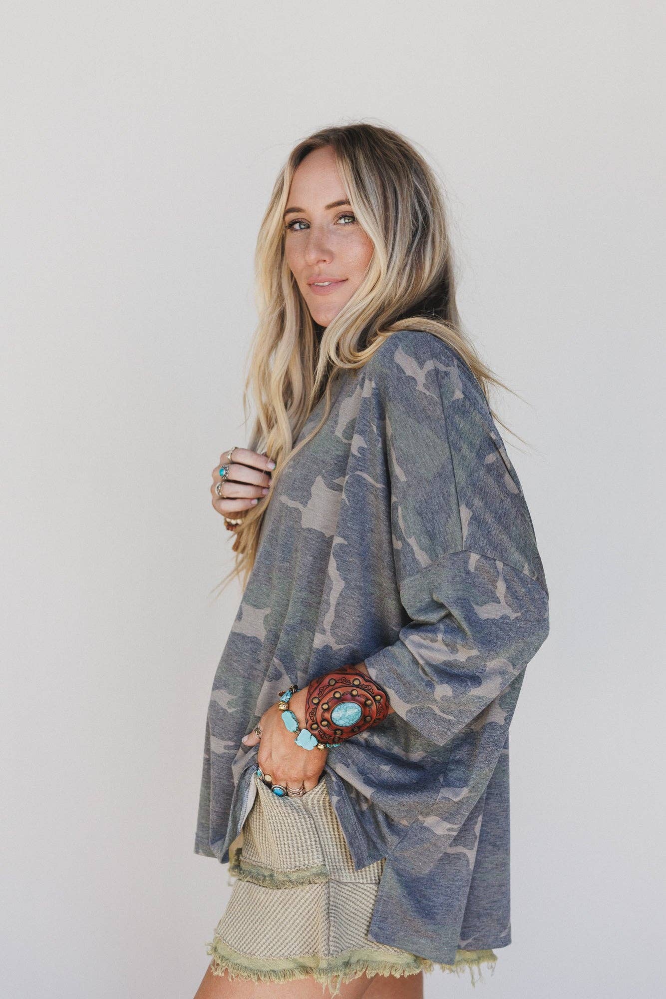 Country Girl Camo Top - Olive
