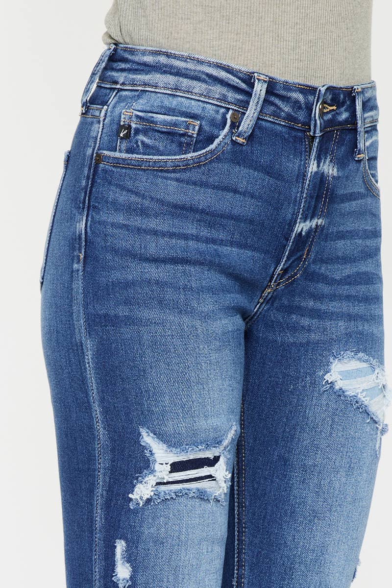 HIGH RISE ANKLE SKINNY JEANS