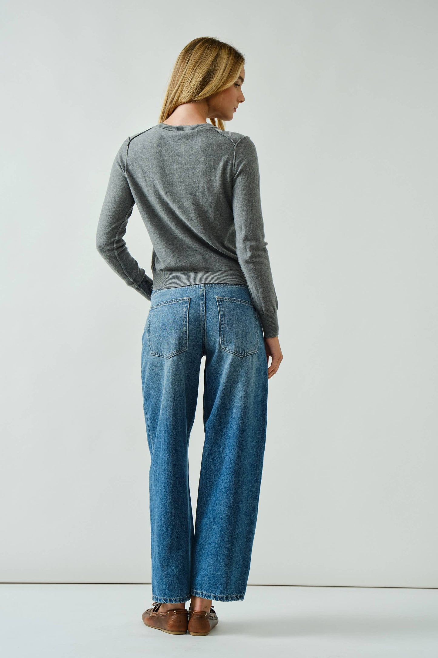 AJT5092 RELAXED FIT ARGYLE SWEATER CARDIGAN