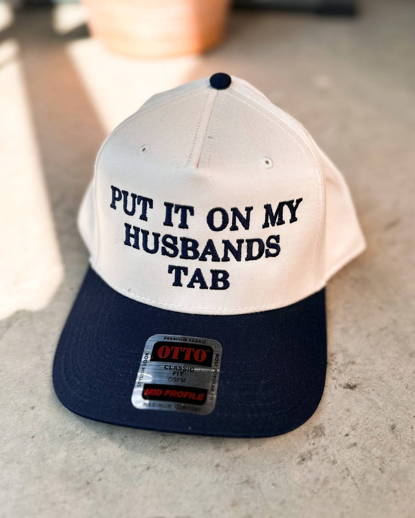 Put It On My Husbands Tab Embroidery Cap