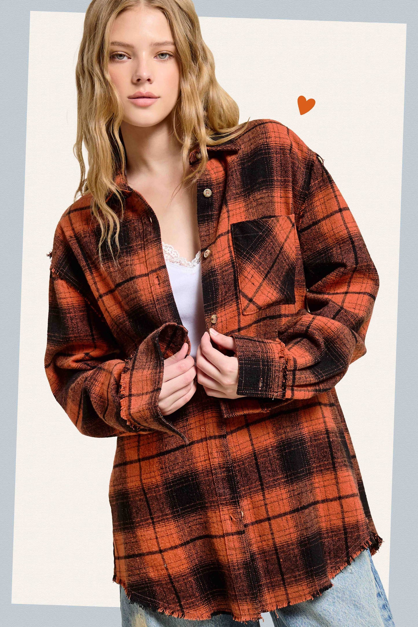 Mineral Washed Button-Down Soft Fabric Plaid Shirts