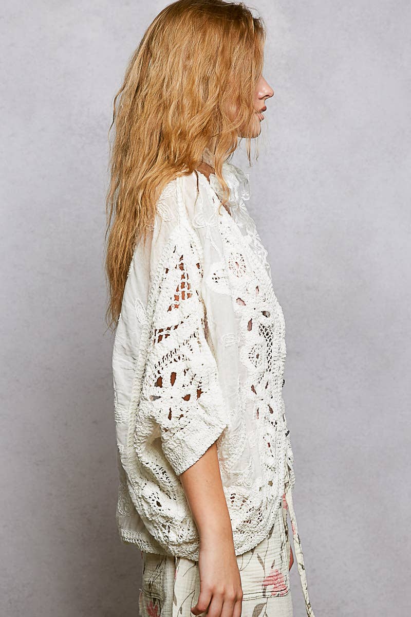 Crochet Cardigan Top