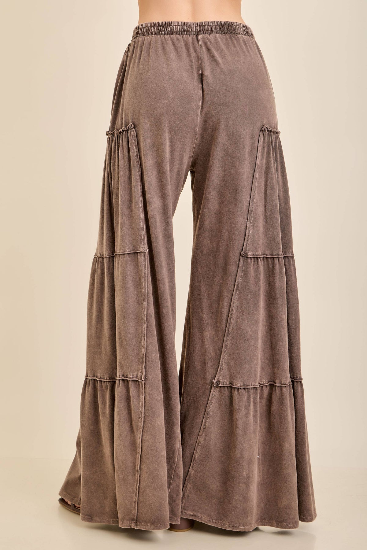 Mineral Washed Tiered Wide Leg Pants HP5033P1