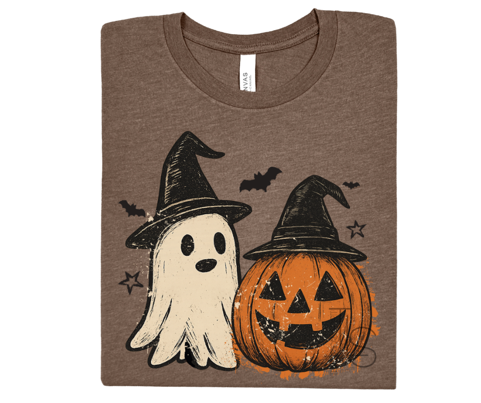 Halloween Ghost & Pumpkin Witches T-Shirt