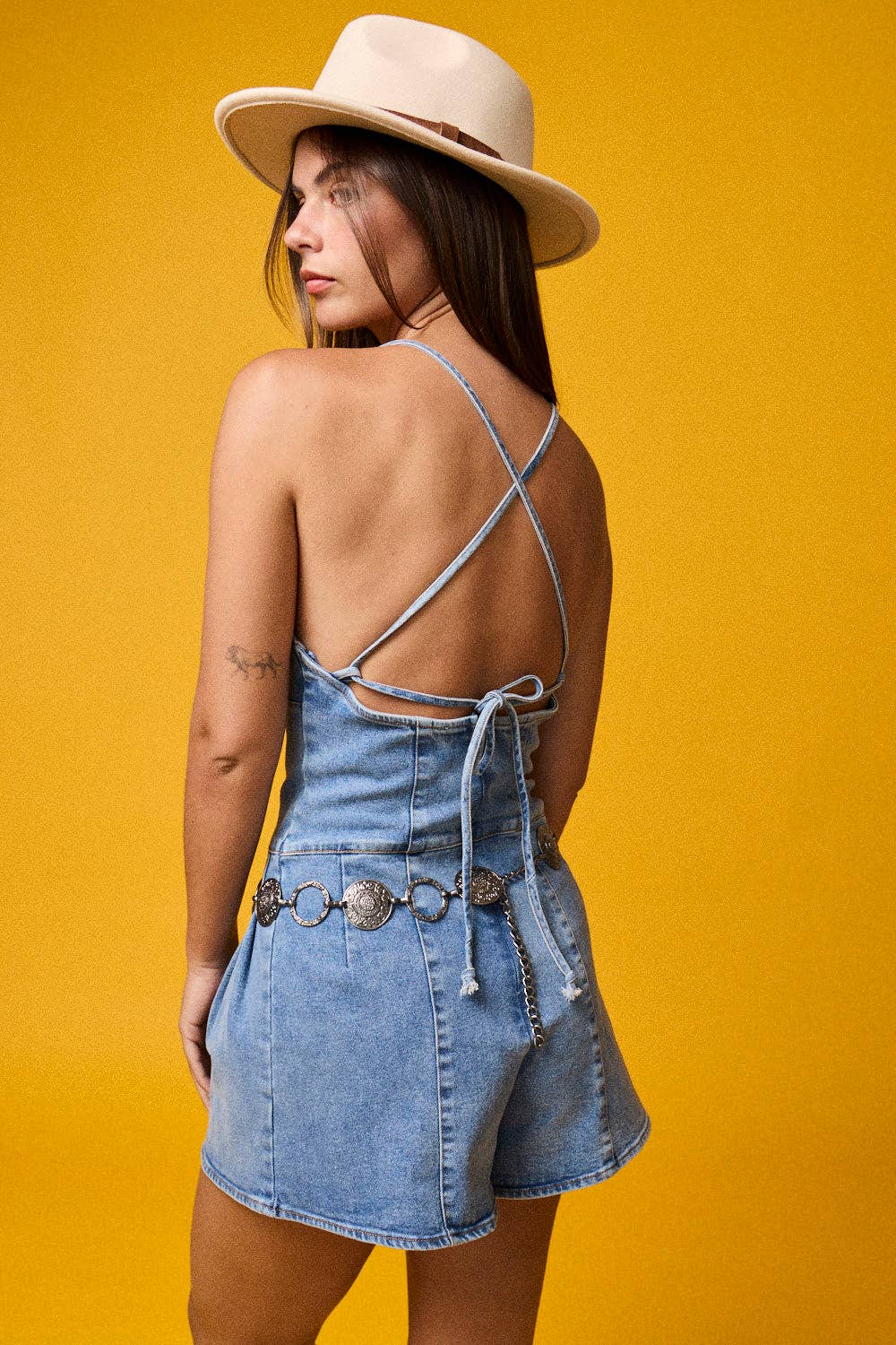PR50189 - Kailee Denim Romper