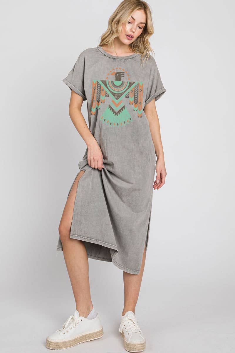 AZTEC ROAM MINERAL GRAPHIC DRESS