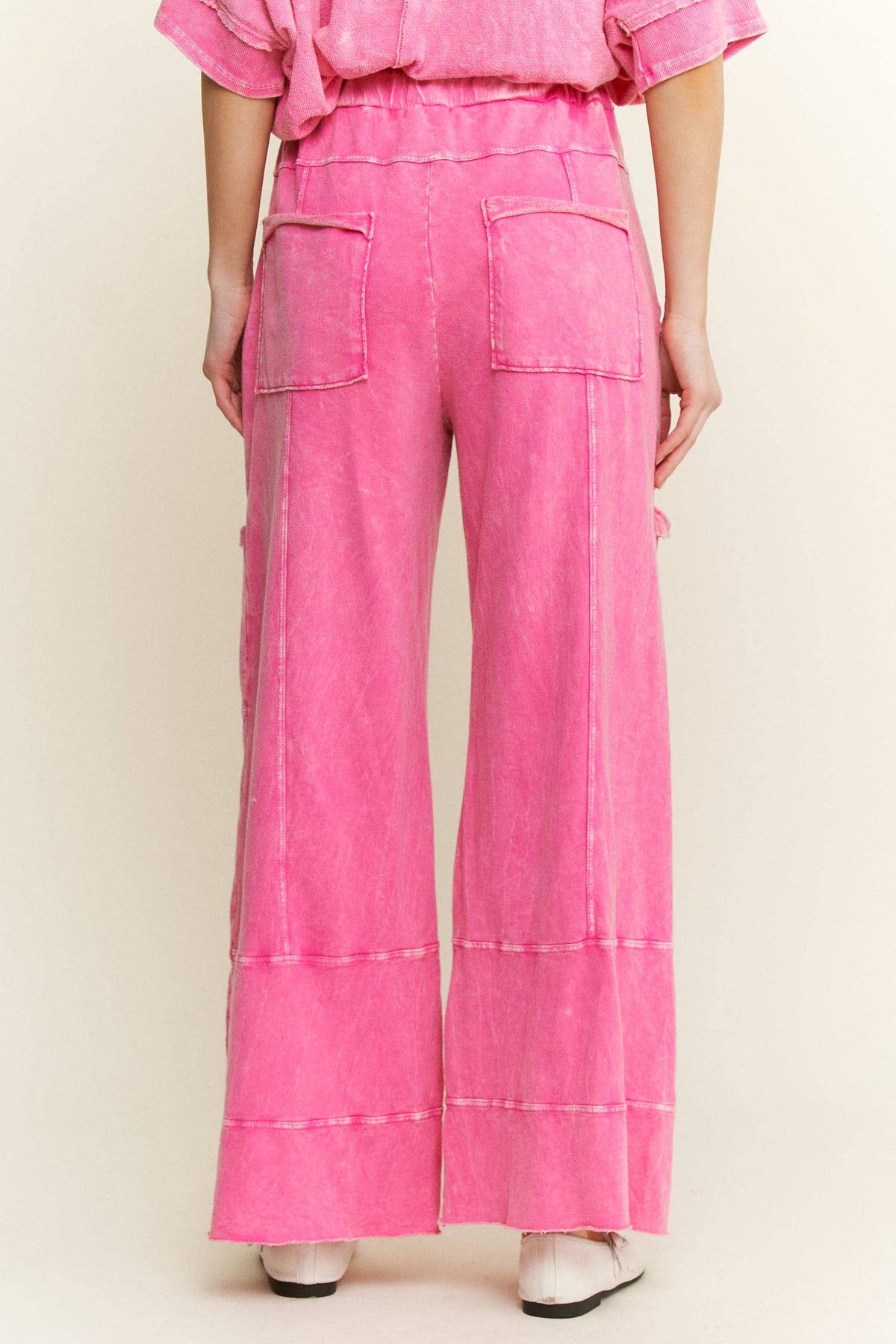 BEST Mineral Wash Wide leg Cropped pants HP5524