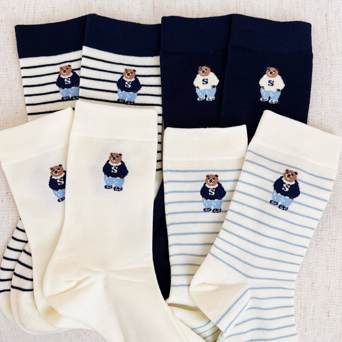 Preppy Bear Socks Set