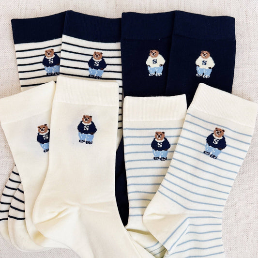 Preppy Bear Socks Set
