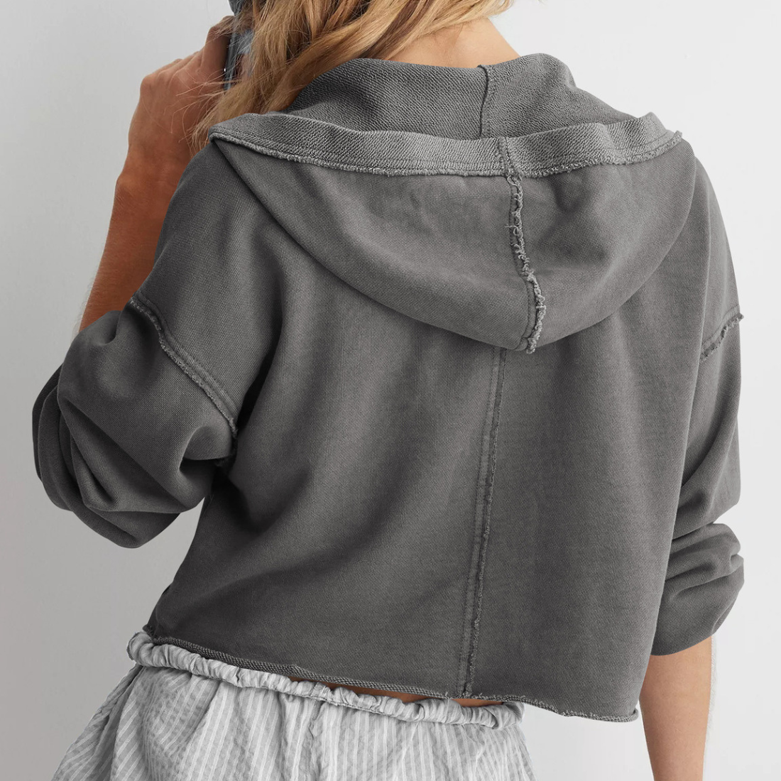 V-neck, pullover, long-sleeved shirt