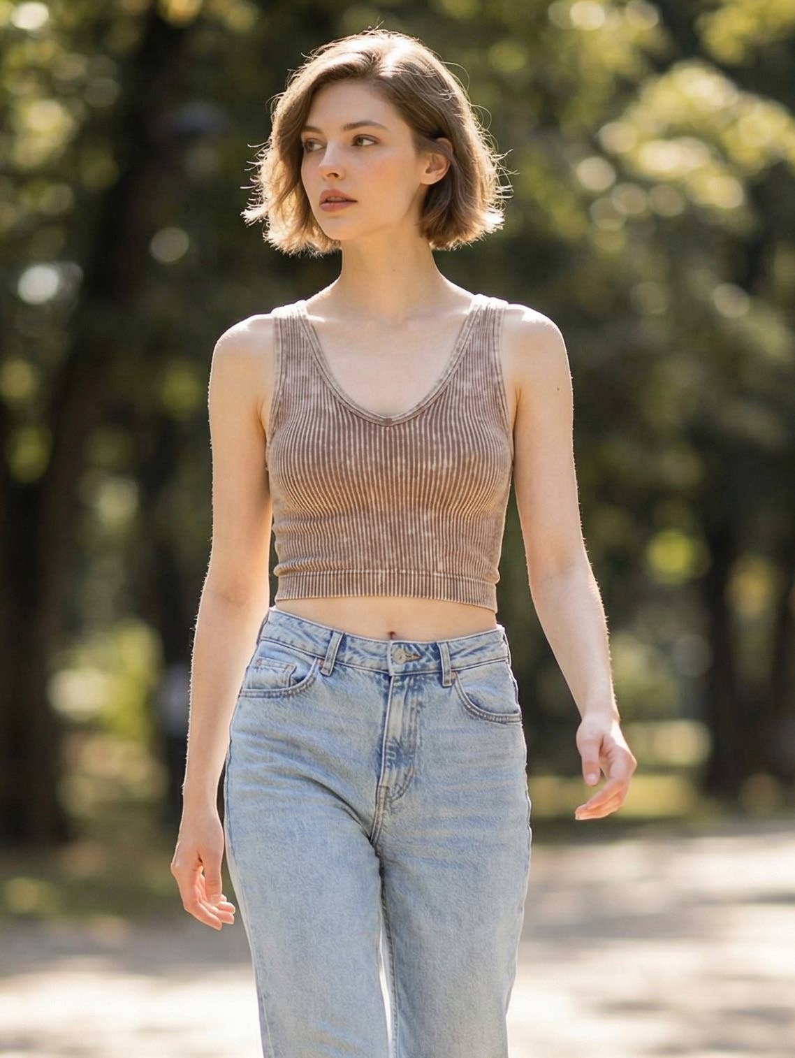 Ribbed Crop Tank