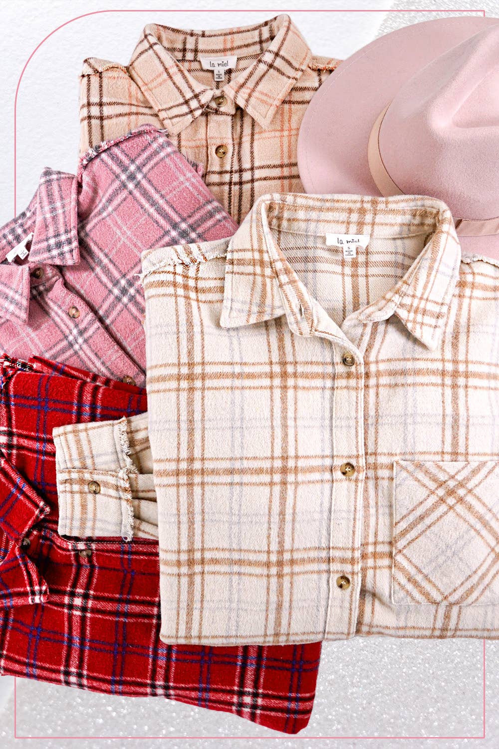 Mineral Washed Button-Down Soft Fabric Plaid Shirts