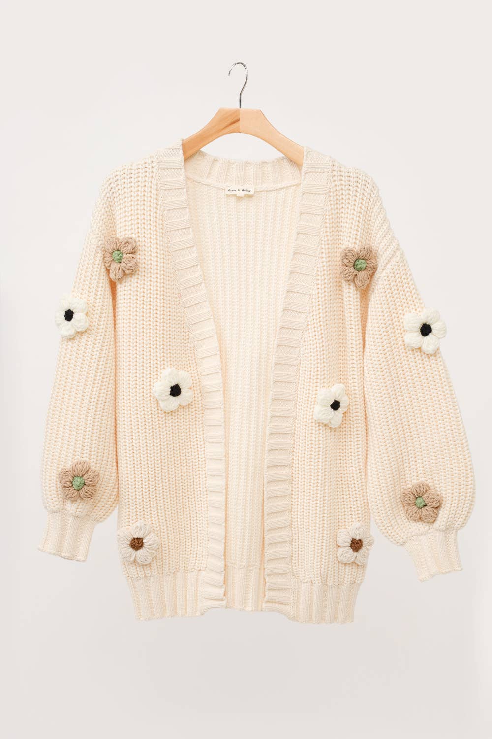 3D FLOWER CHUNKY CARDIGAN
