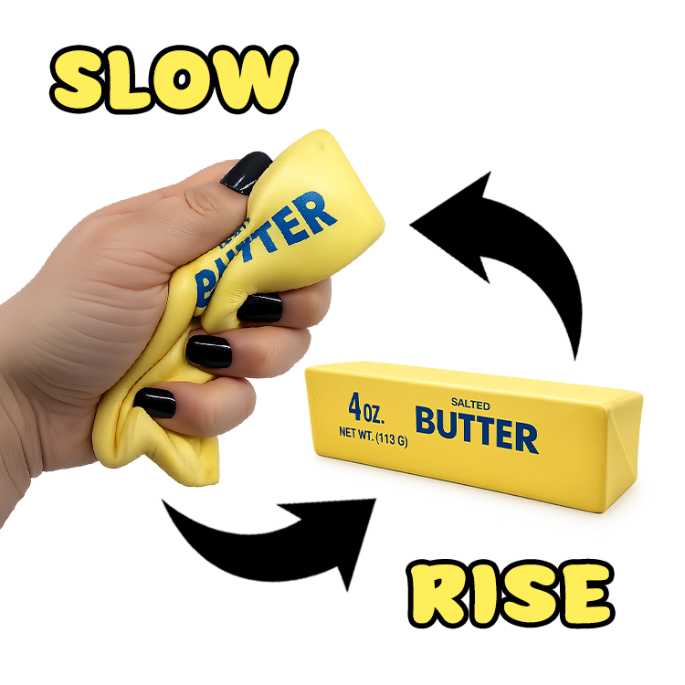 Fun Doh 6" Butter Stick Slow Rise Fidget Toy - 12/Display