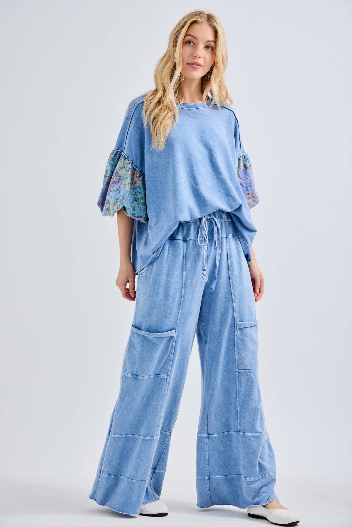 BEST Mineral Wash Wide leg Cropped pants HP5524