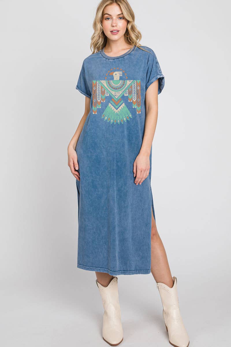 AZTEC ROAM MINERAL GRAPHIC DRESS