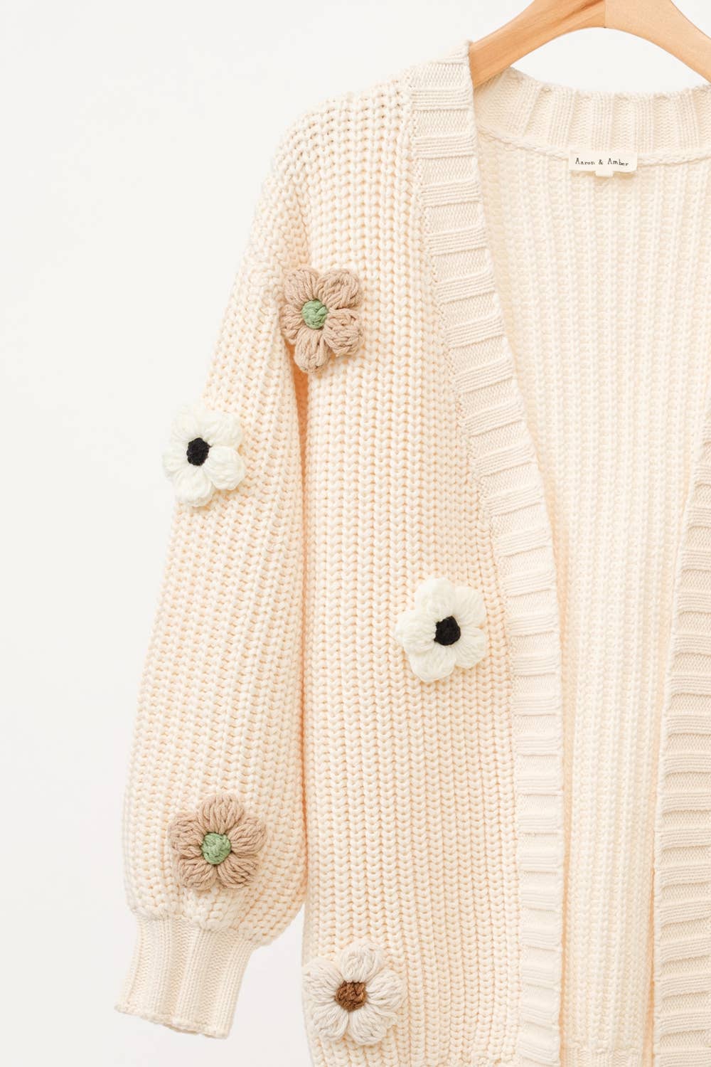 3D FLOWER CHUNKY CARDIGAN