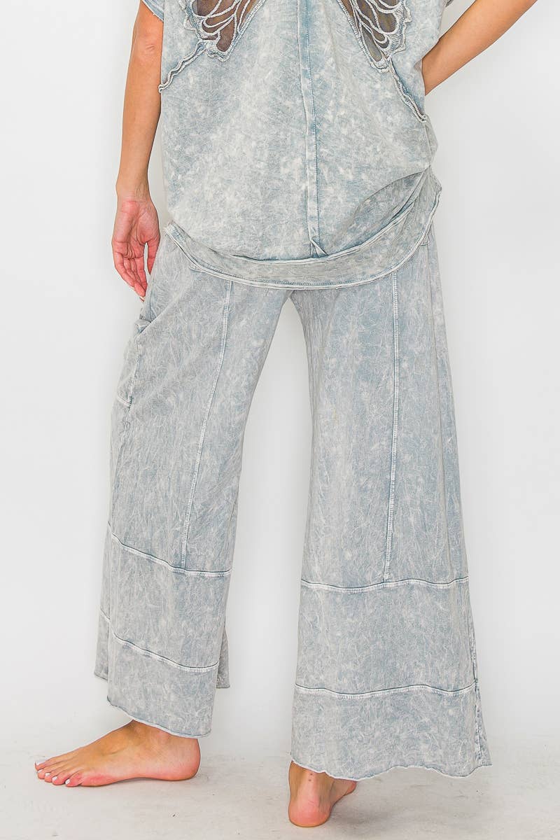 BEST Mineral Wash Wide leg Cropped pants HP5524