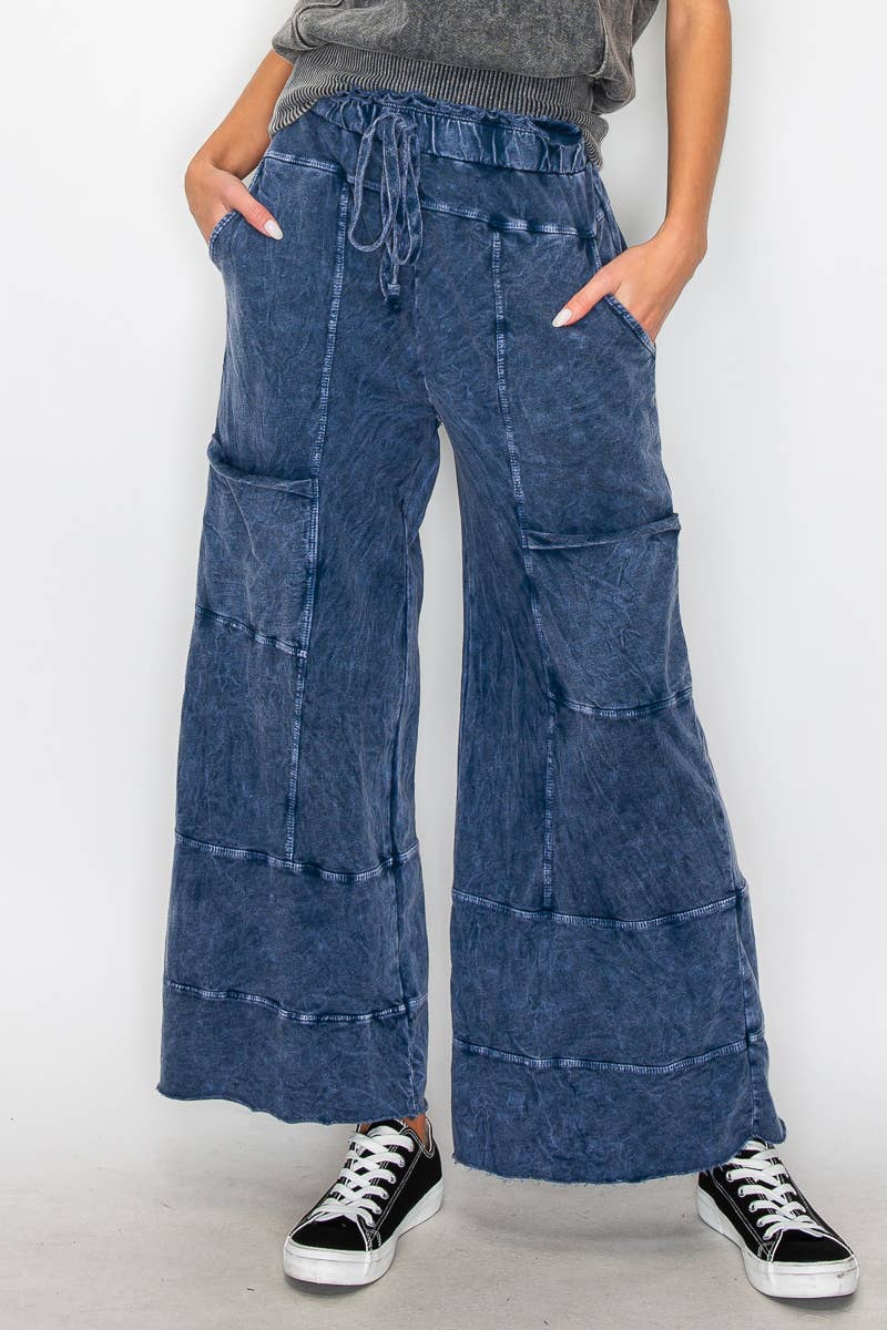 BEST Mineral Wash Wide leg Cropped pants HP5524