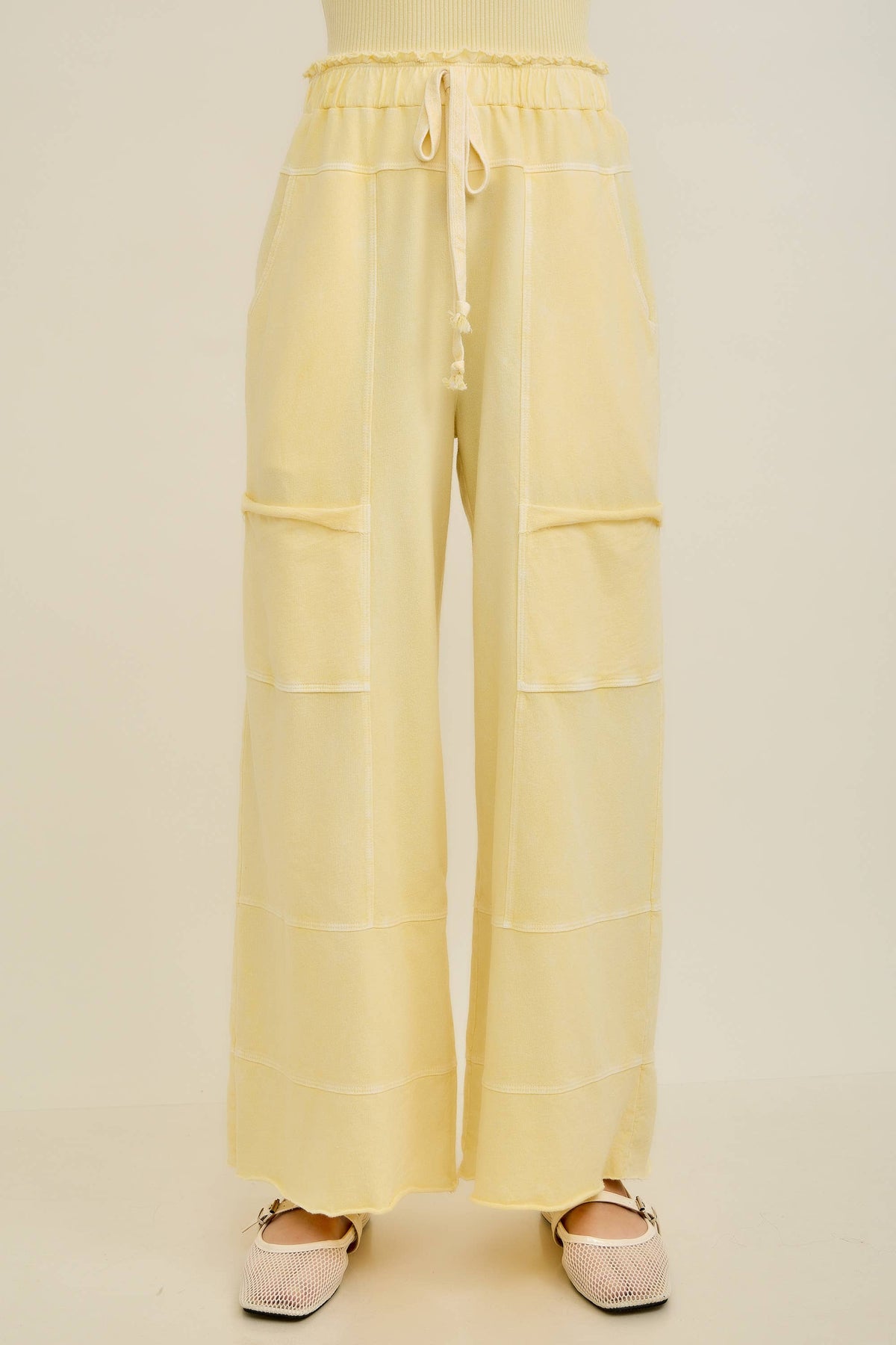 BEST Mineral Wash Wide leg Cropped pants HP5524