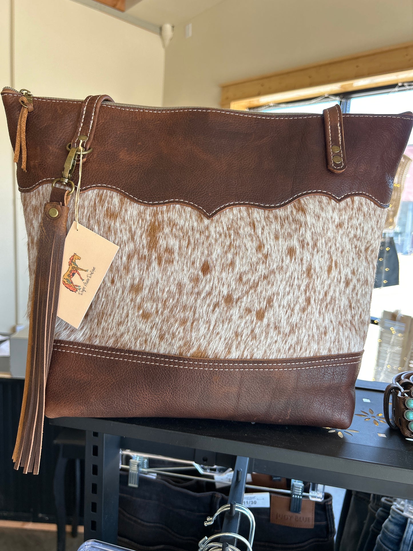 Cowhide Leather Tote CC