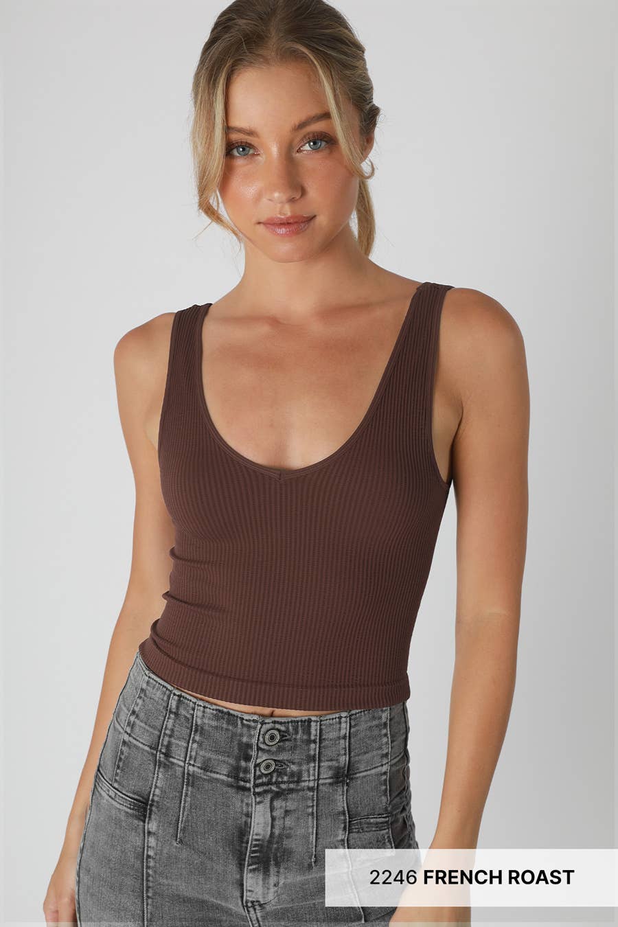 Reversible Ribbed Crop Top