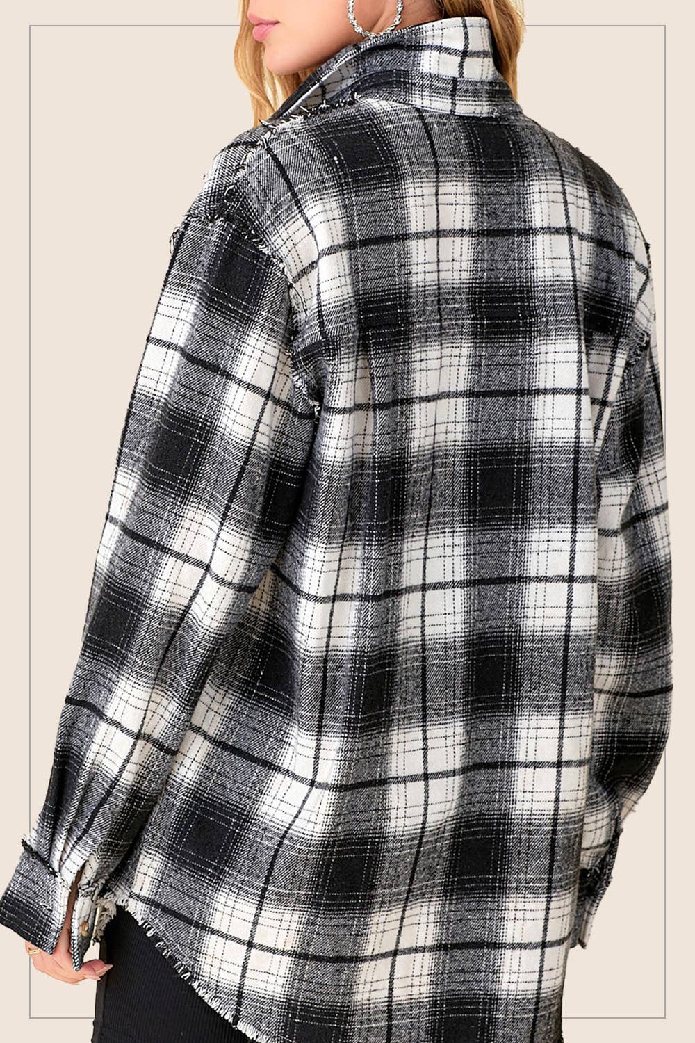 Mineral Washed Button-Down Soft Fabric Plaid Shirts
