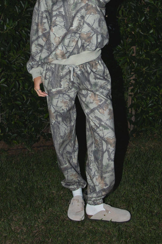 ELK  Woodland Camo Cloud Fleece Lounge Sweatpants Joggers