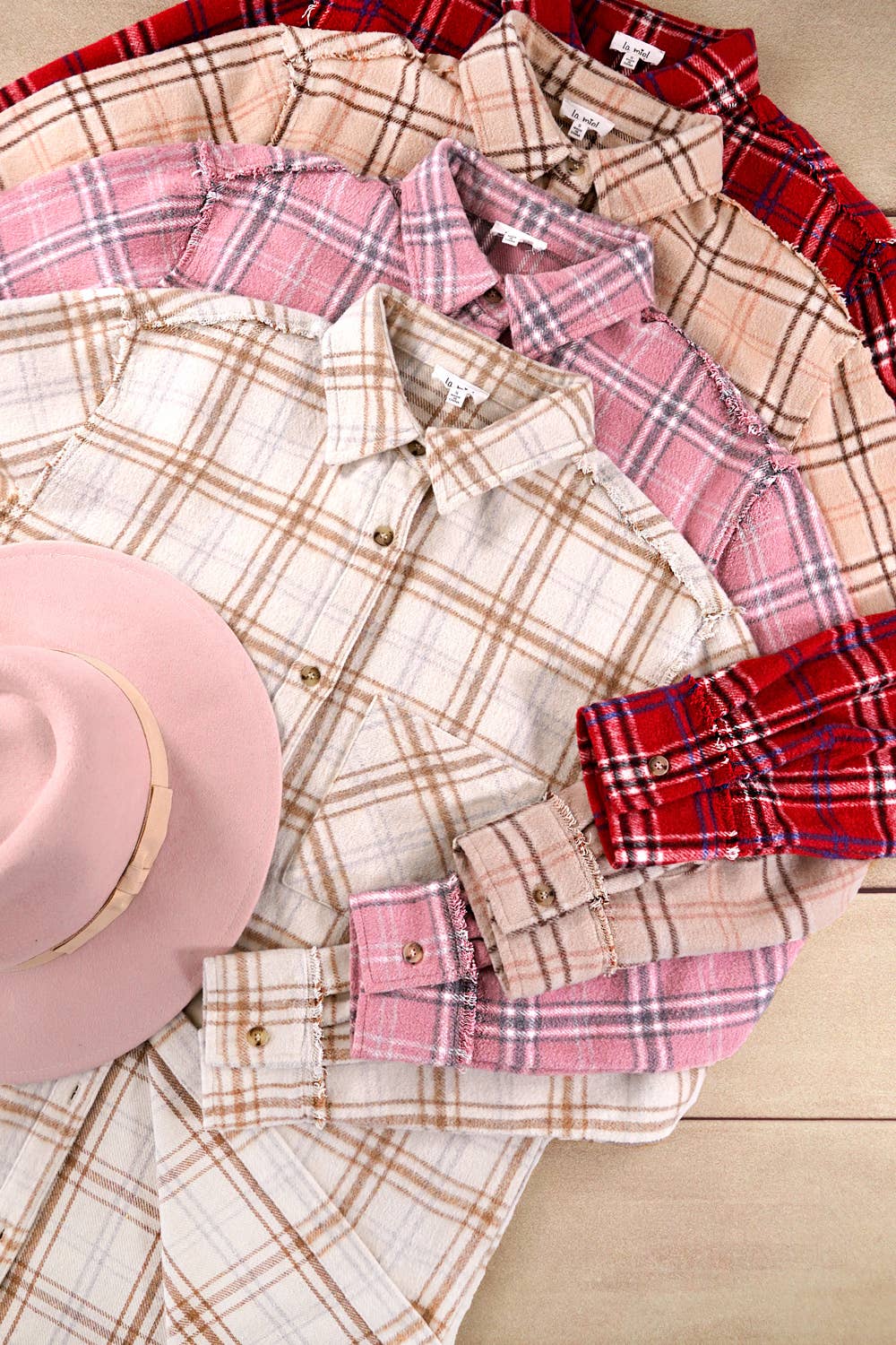 Mineral Washed Button-Down Soft Fabric Plaid Shirts