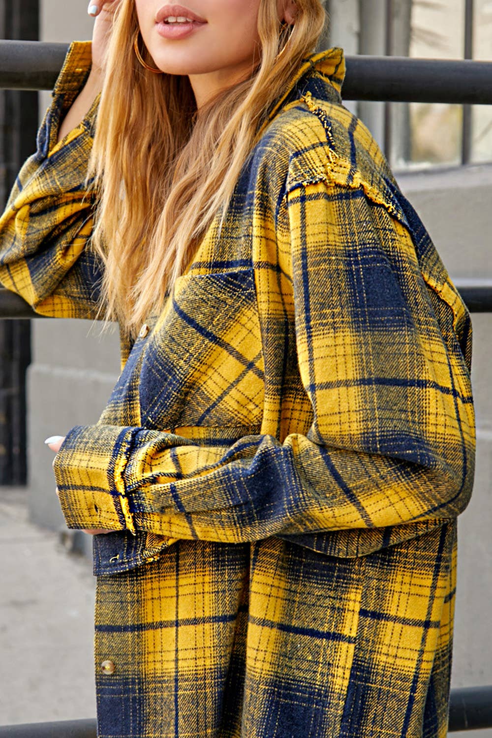 Mineral Washed Button-Down Soft Fabric Plaid Shirts