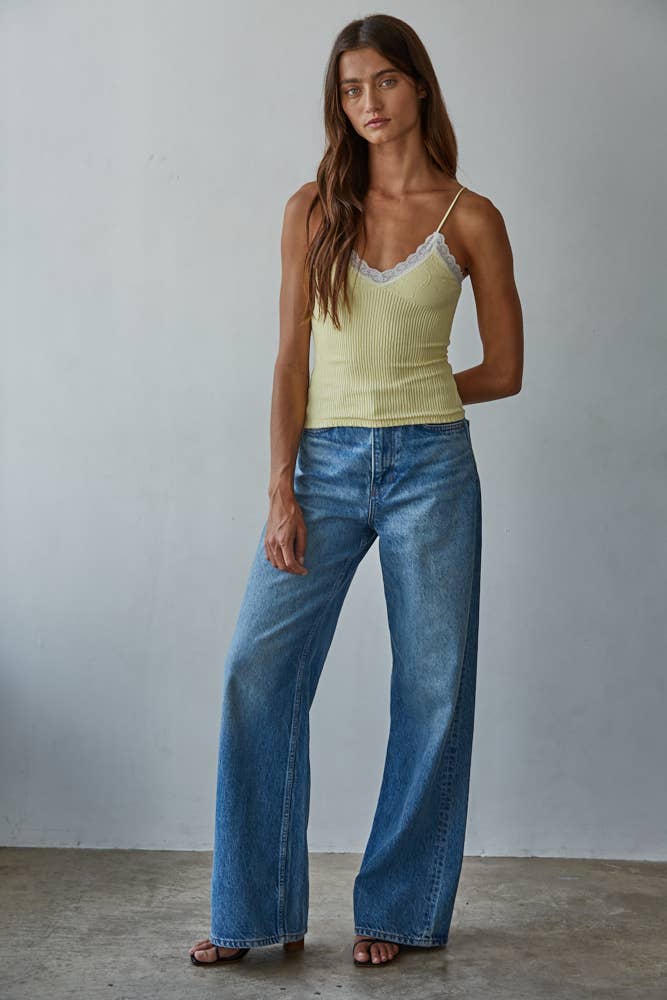 Knit Seamless Ribbed Nylon Spandex Jacquard Top