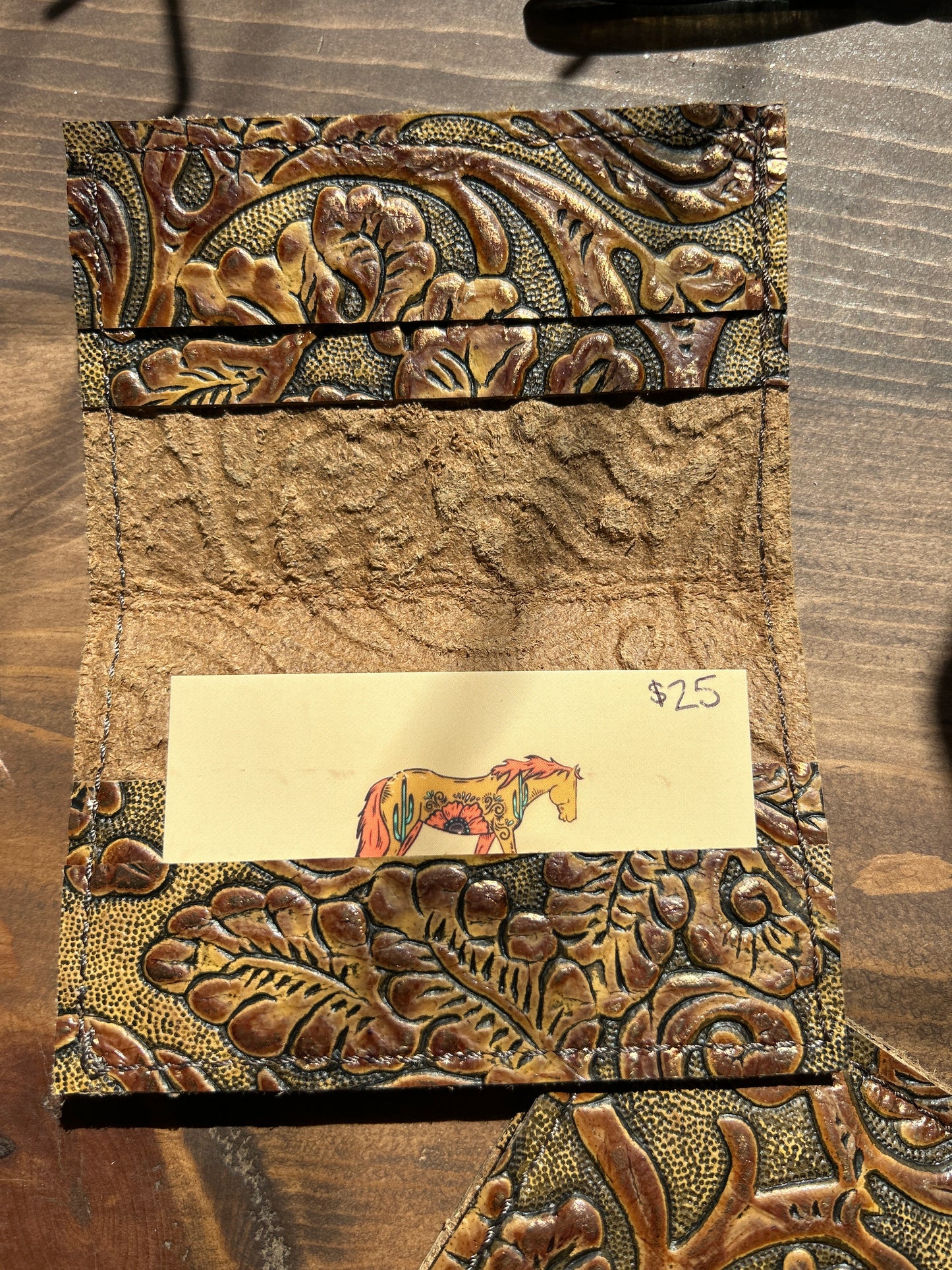 Tan and Gold Leather wallet