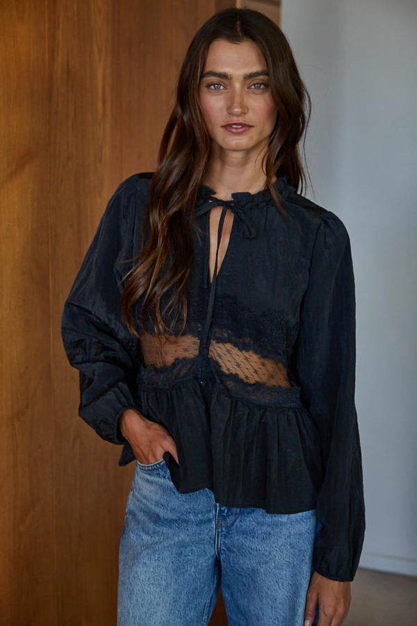 Chantilly Buttondown Top