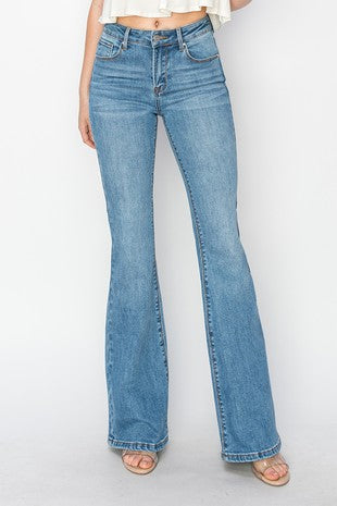 Mid Rise Flare Basic Jeans