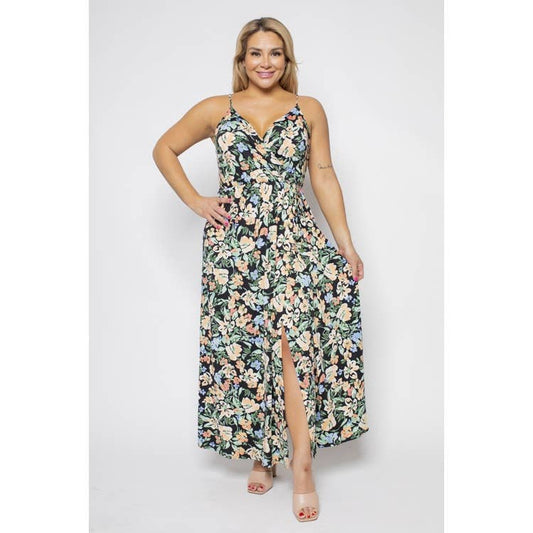 Green floral Dress