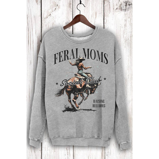 FERAL MOMS SOCIAL CLUB MINERAL SWEATSHIRTS