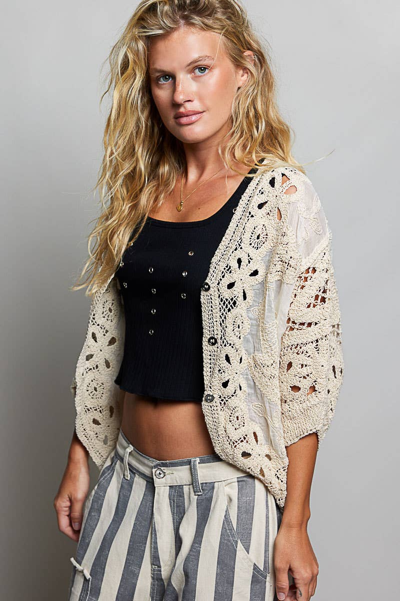 Crochet Cardigan Top